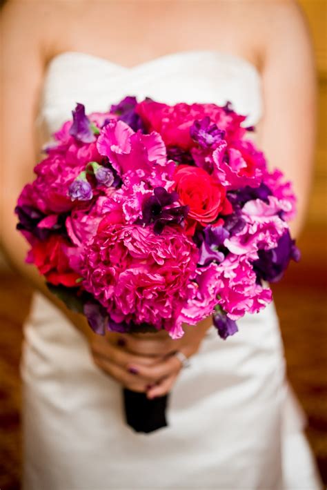 Magenta Bouquet Wedding Flower Design Pinterest