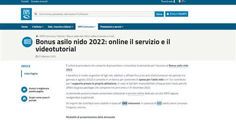 Bonus Asilo Nido 2022 Online Il Servizio Per La Domanda Istruzioni