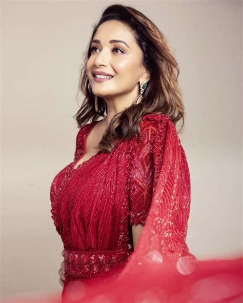 Madhuri Dixits Ravishing Photos In Red Hot Saree Set Fashion Goals For