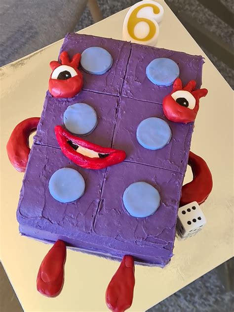 A guest can roast the celebrated person a little bit with giving special birthday gifts. Number 6 block numberblock cake | Childrens birthday cakes ...