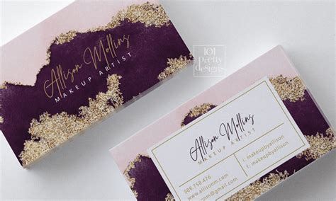 Gold Glitter Business Card Design Printable Business Card Gold Etsy