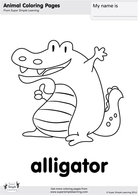 Letter A Alligator Coloring Page Coloring Pages