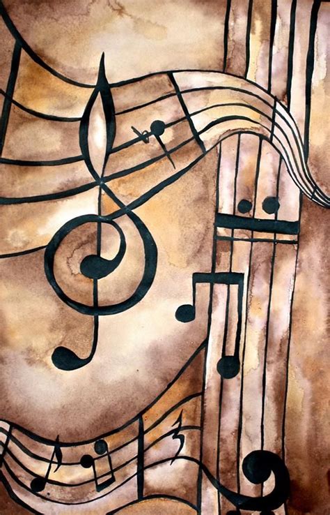 Music Notes Music Painting Musical Art Music Art