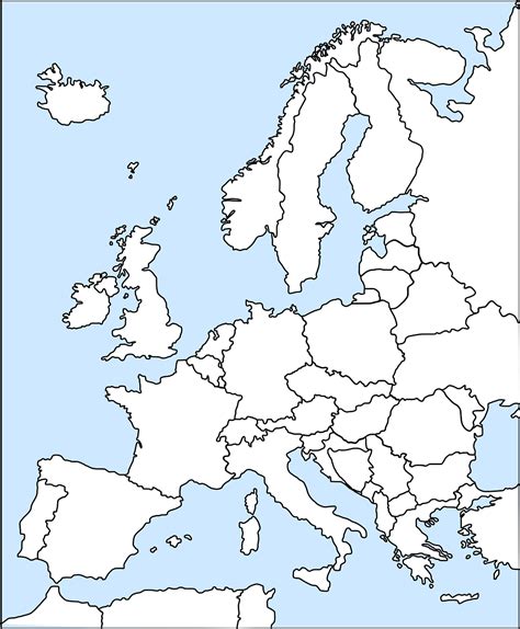 Европа Карта Западный Бесплатная векторная графика на Pixabay Pixabay