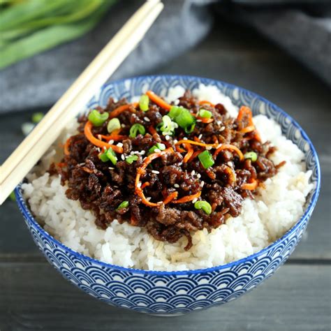Easy Korean Beef Rice Bowls 15 Minute Meal The Busy Baker