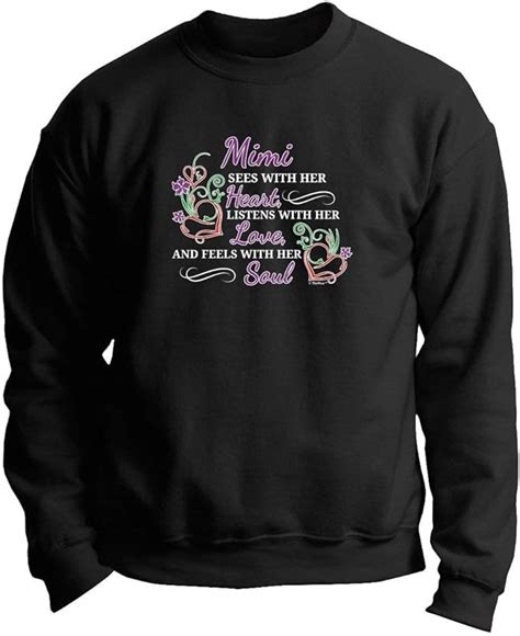 Mens And Ladies Hooded Sweatshirtsgrandma Ts Mimi Sees With Her