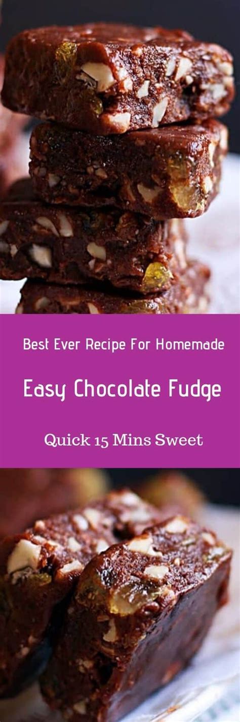 Chocolate Fudge Recipe With Fruits And Nuts