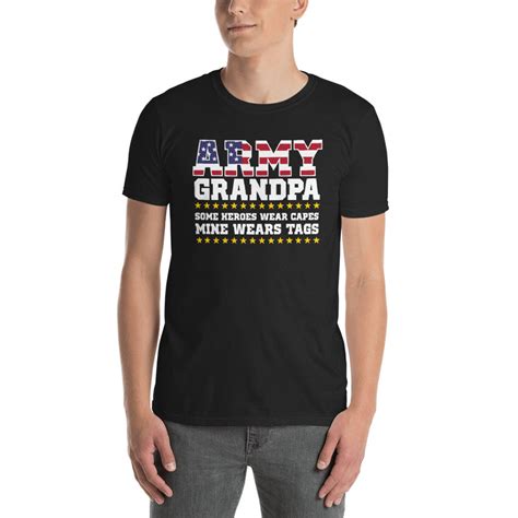 Proud Army Grandpa T Shirt Military Grandpa Shirt My Hero Etsy