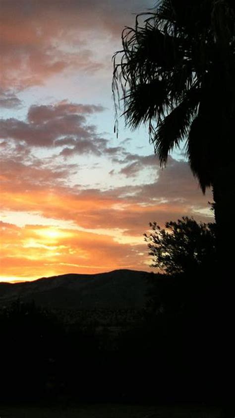 Southern Cali Sunset Bonito Moutains Palm Trees So Cal Sunsets