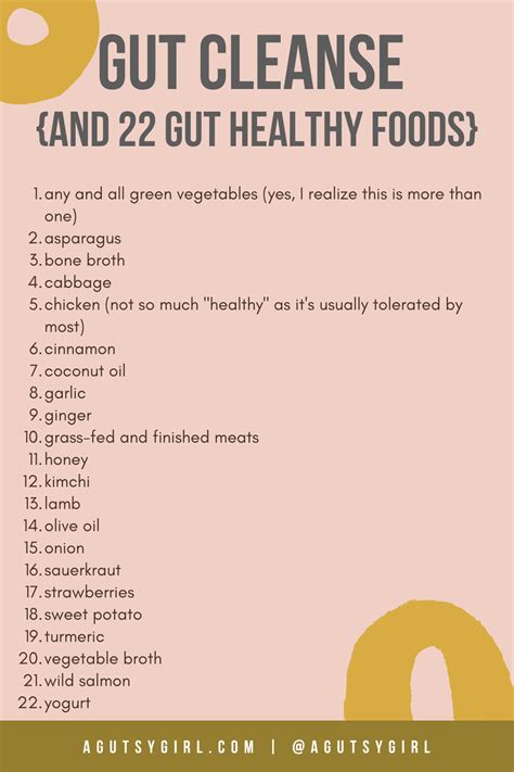 Gut Cleanse And 22 Gut Healthy Foods A Gutsy Girl®