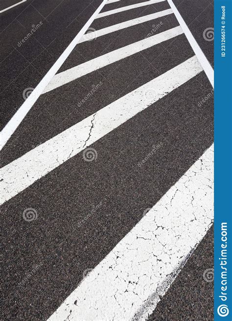 Paved Road With White Road Markings Stock Photo Image Of Speed Drive