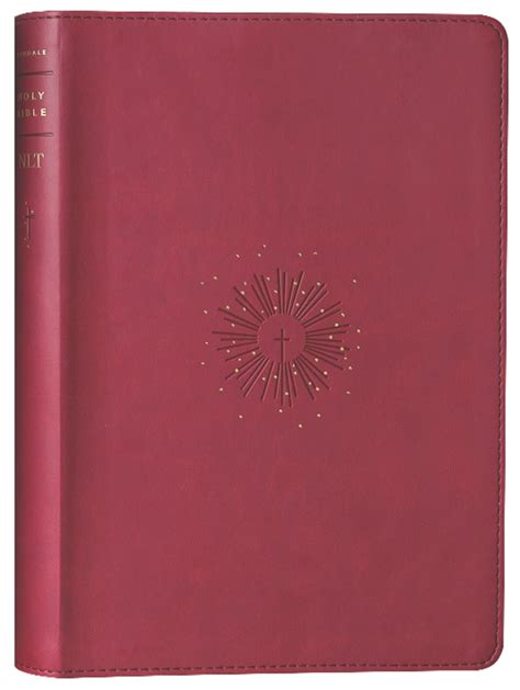 Nlt Large Print Thinline Reference Bible Aurora Cranberry Red Letter