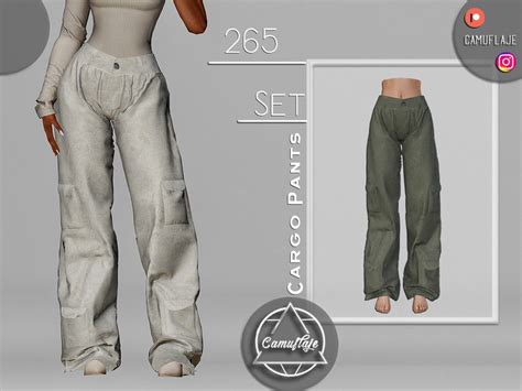 Camuflajes Set 265 Cargo Pants Sims 4 Tsr Sims 4 Clothing Sims 4