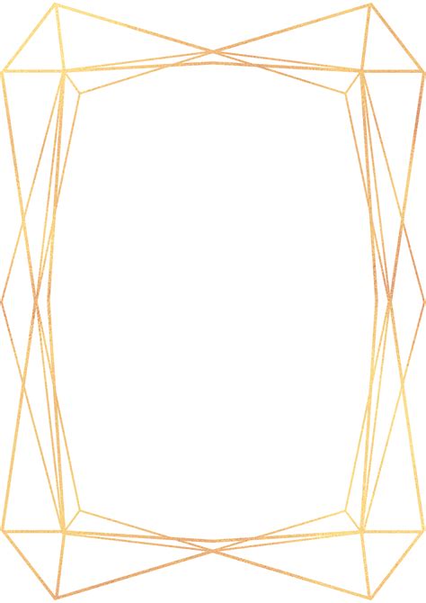 Gold Polygonal Frame Png Png Image Collection