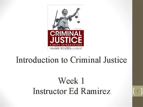 Introduction To Criminal Justice Week 1 Instructor Ed