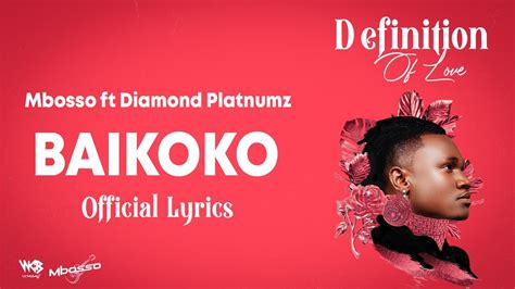Lyricsvideo Mbosso Ft Diamond Platnumz Baikoko Dj Mwanga