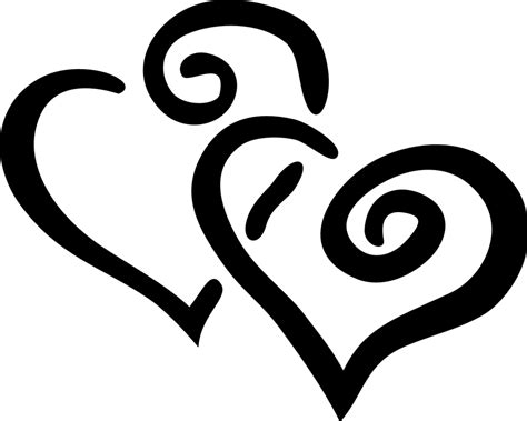 Free Vector Graphic Hearts Design Swirl Black Love Free Image On