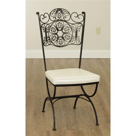 Mac black wrought iron garden chairs for restaurant. Woodard Andalusian Black Wrought Iron, Dining Chairs - Set ...