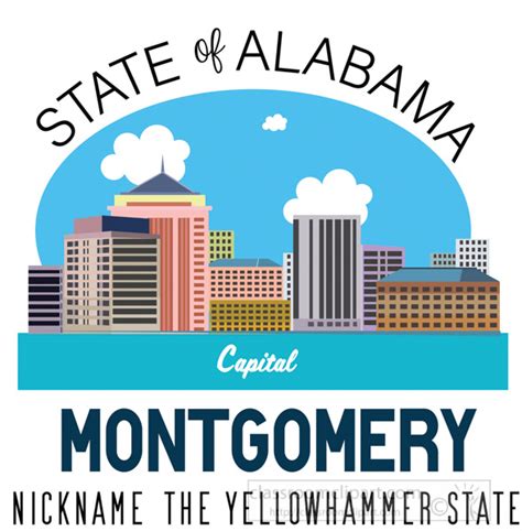 Alabama State Clipart Alabama State Capital Montgomery Nickname The