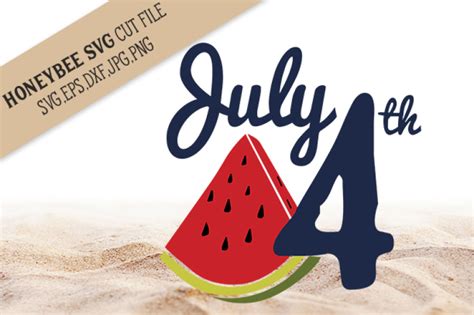 July 4th Watermelon By Honeybee Svg