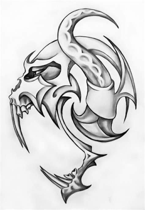 23 Best Tribal Skull Tattoo Stencils Images On Pinterest Skull