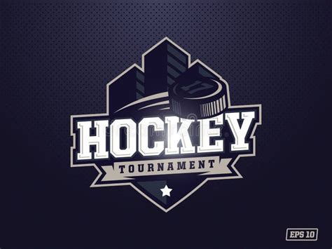 Modern Professional Hockey Logo For Sport Team Stock Illustration