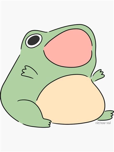 Screaming Froggy Sticker For Sale By Nichoe Val Frog Drawing Frog