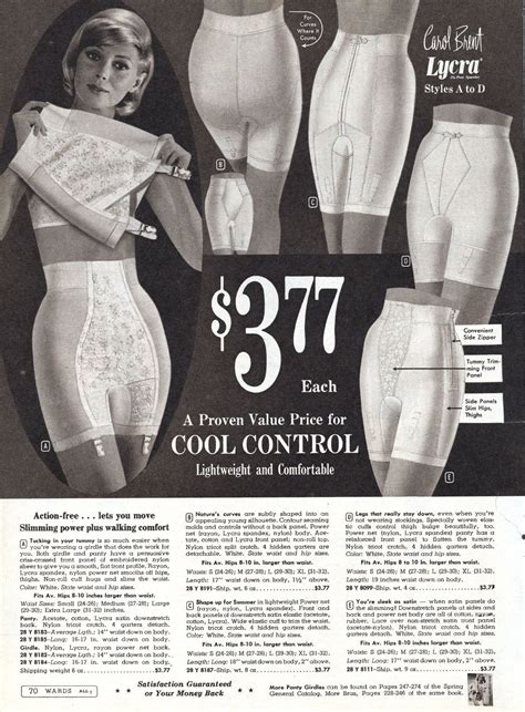1962 Montgomery Ward Winter Long Leg And Panty Girdles Girdle