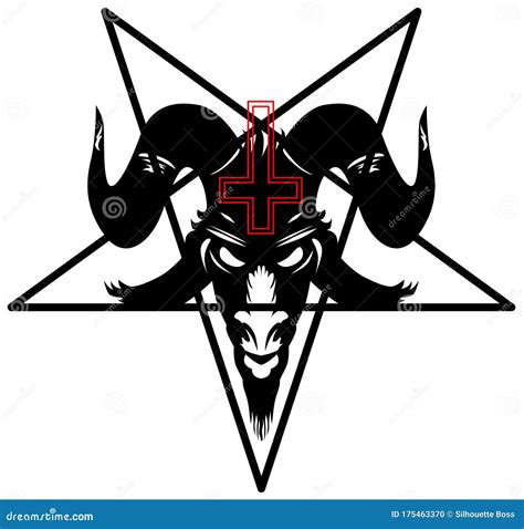 Baphomet Goat Headed Demon With Pentagram Sometimes Known As A
