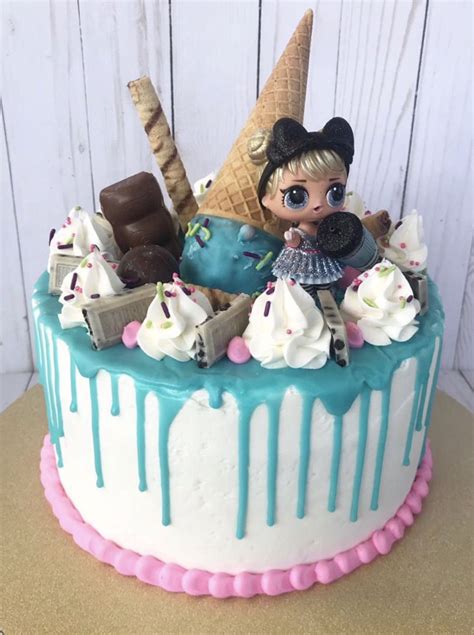 Lol Surprise Doll Drip Cake Funny Birthday Cakes 6th Birthday Cakes Drip Cakes