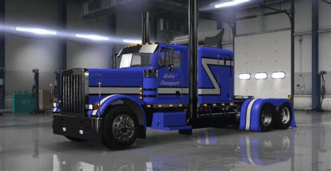 Peterbilt 379 Blue Rollin Transport Truck Skin V 10 Mod Ats Mod