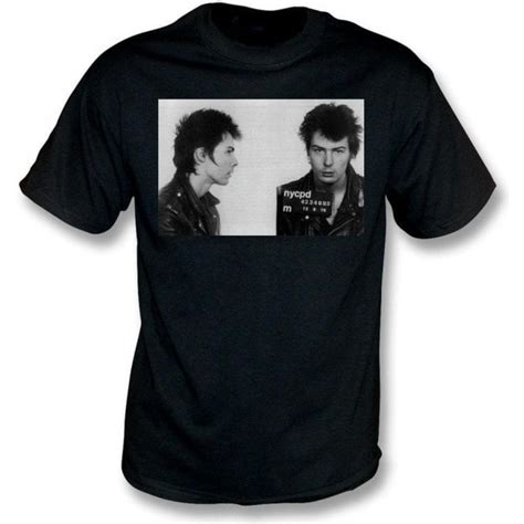 Sid Vicious Sex Pistols Mugshot T Shirt Mens From Tshirtgrill Uk