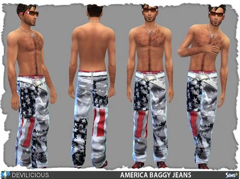 America Baggy Jeans The Sims 4 Catalog