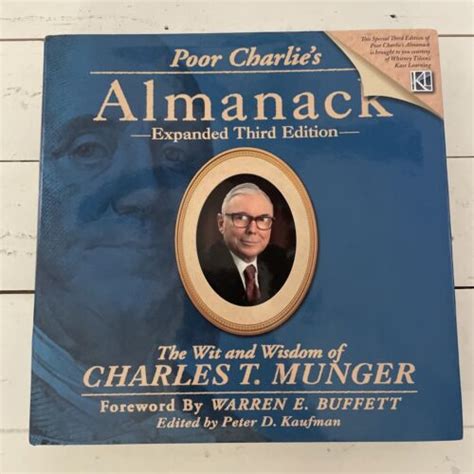 Poor Charlie S Almanack The Wit And Wisdom Of Charles T Munger Rd Ed Ebay
