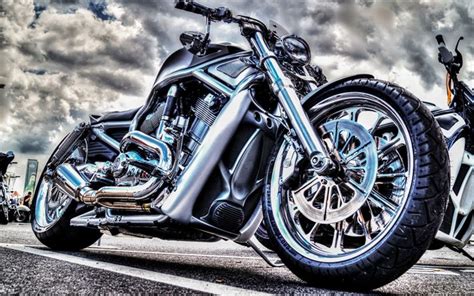 Download Wallpapers Harley Davidson Hdr Luxury Motorcycle Chopper