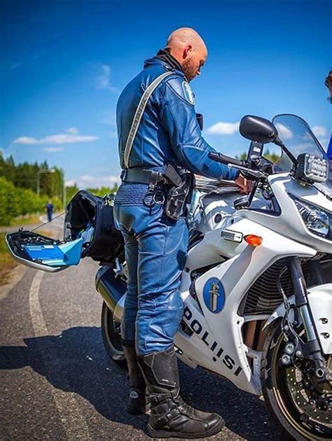 Blackleatherandbiker Hot Cops Men In Uniform Bike Leathers