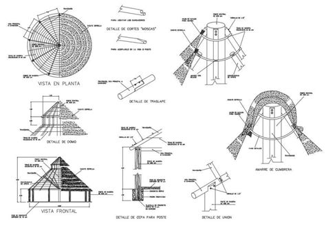 Plan And Elevation Of Gazebo Detail 2d View Cad Structural Block