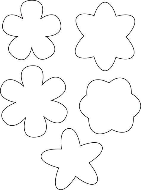 Cut Out Flower Shape Template Flowers Templates Printable Flower