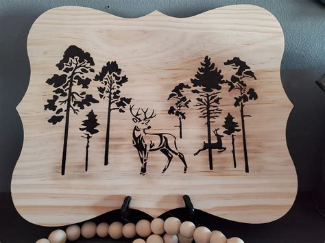 Deer Wood Burns Fathers Day T Wood Designs Wood Burning Etsy