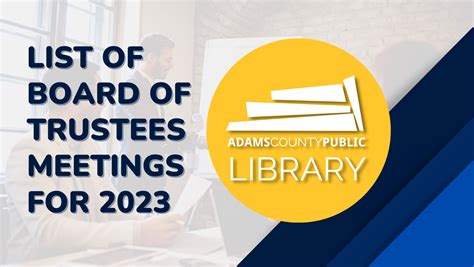 list of board of trustees meetings for 2023