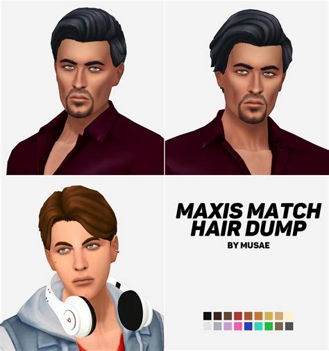 Sims Maxis Match Male Hair