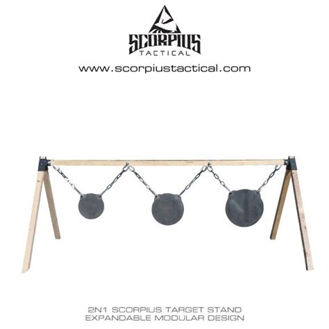 Gongs, poppers, torso, larue, tactical, falling plate targets for accurate precision rifles. Scorpius Target Stand Expanded With AR500 Steel Gongs | Shooting targets, Steel target stands ...