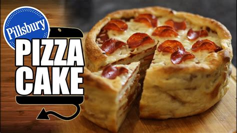 Pillsbury Pepperoni Pizza Cake Recipe Hellthyjunkfood Youtube