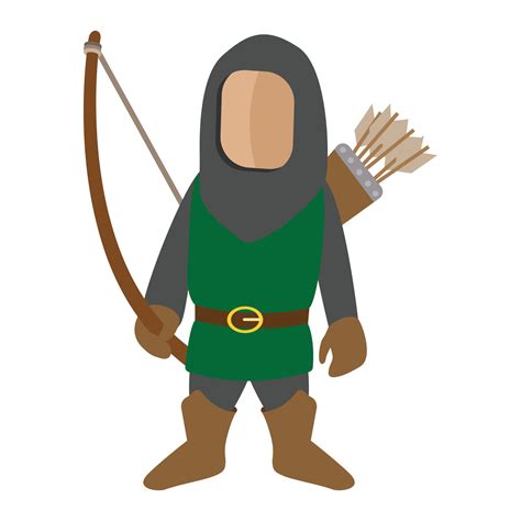 Medieval Character Archer Cartoon Icon 14193017 Vector Art At Vecteezy