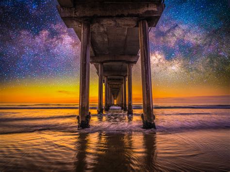 Milky Way Scripps Pier La Jolla San Diego California Blue Flickr