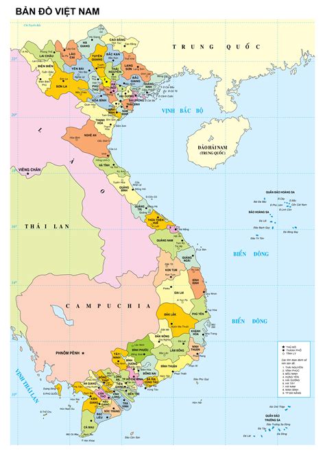 Bản đồ Hành chính các tỉnh Việt Nam năm