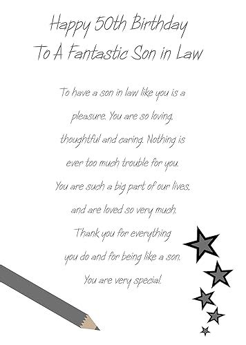 Hallmark Son In Law 50th Birthday Card Uk Office Products