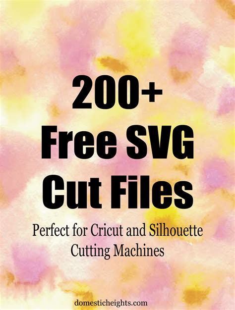 200 Free Svg Images For Cricut Cutting Machines Domestic Heights