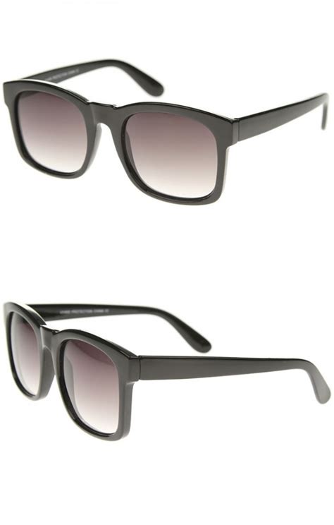 classic oversized bold horn rimmed frame square sunglasses 53mm