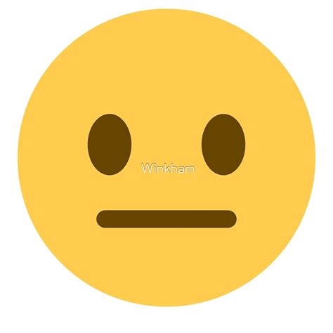 Neutral Face Emoji By Winkham Redbubble